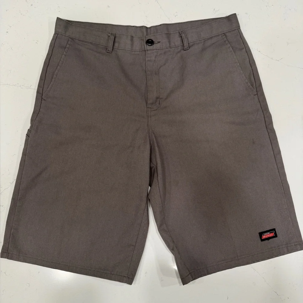 Dickies Men's Gray Flat Front Work Shorts